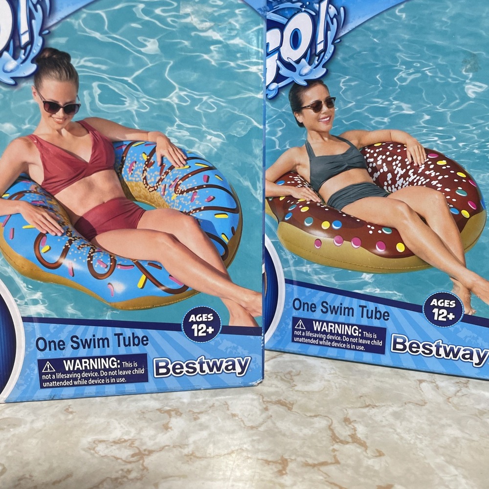 H2O GO! Donut Swim Tube 37 in x 37 in x 9.5 in NIB pool float ring (Choose one)